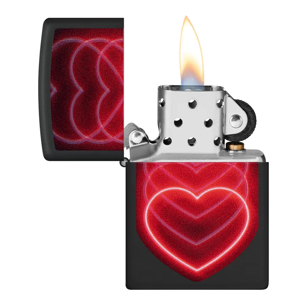 Запалка Zippo - Hearts Design Black Light - 3