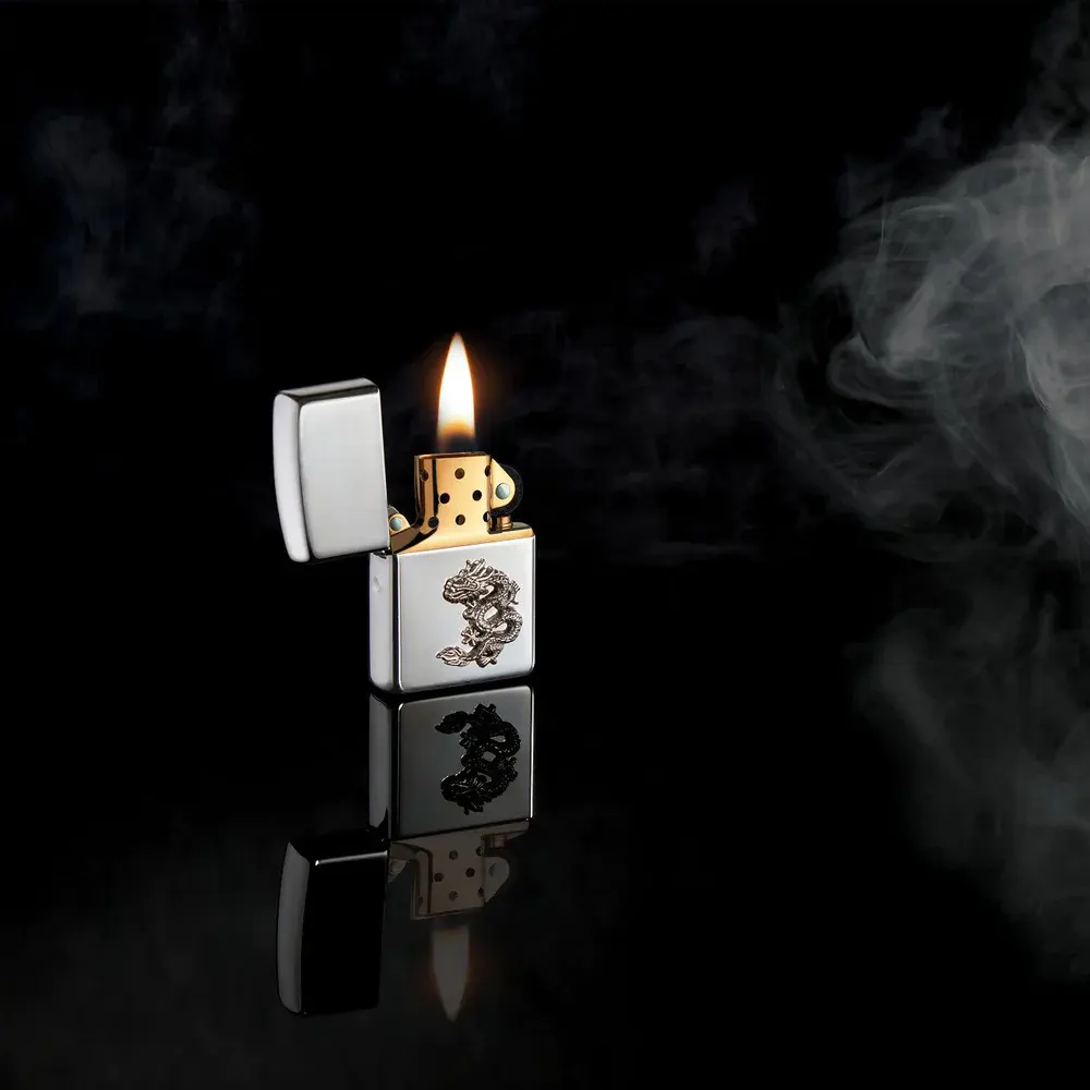 Запалка Zippo - Chinese Dragon Sterling Silver Emblem - 5