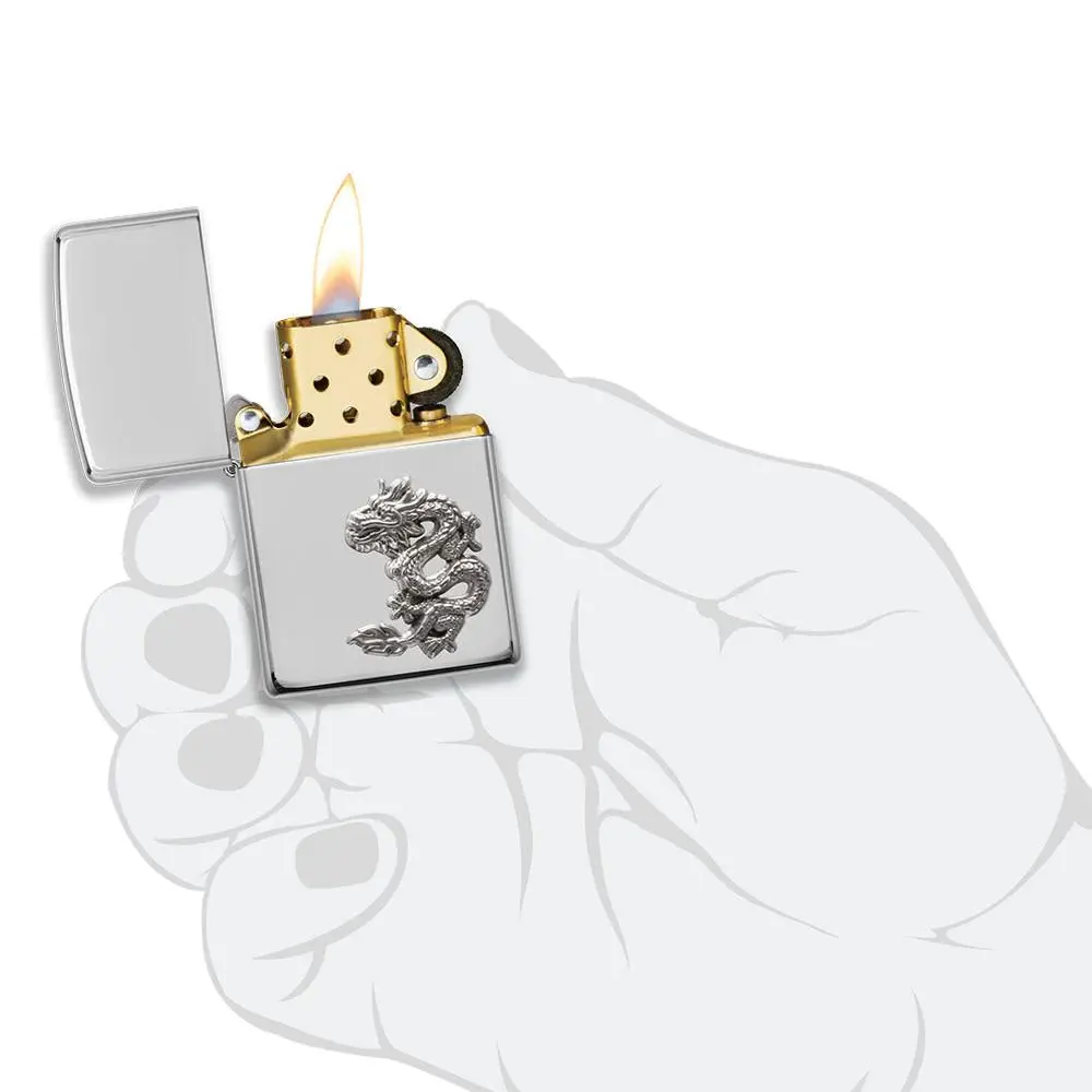 Запалка Zippo - Chinese Dragon Sterling Silver Emblem - 3