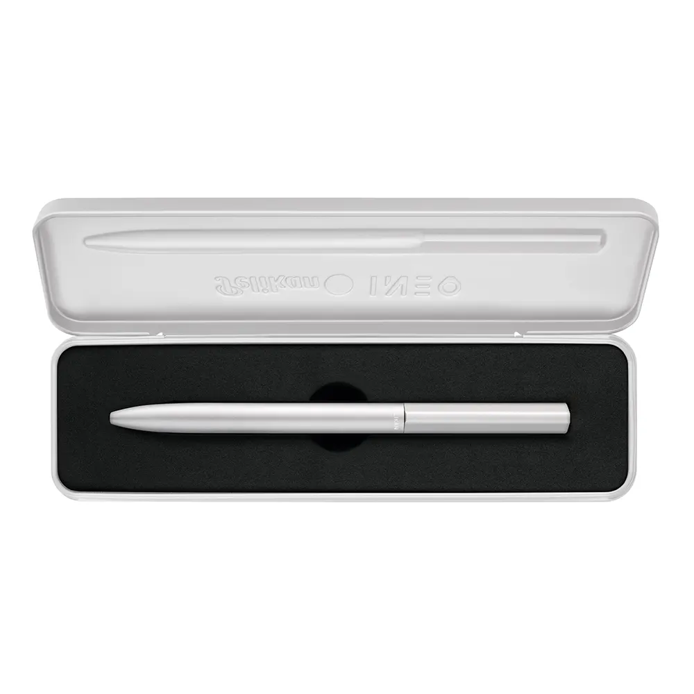 Химикалка Pelikan - INEO, сребриста, в метална кутия - 5