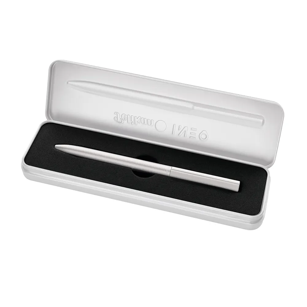 Химикалка Pelikan - INEO, сребриста, в метална кутия - 6
