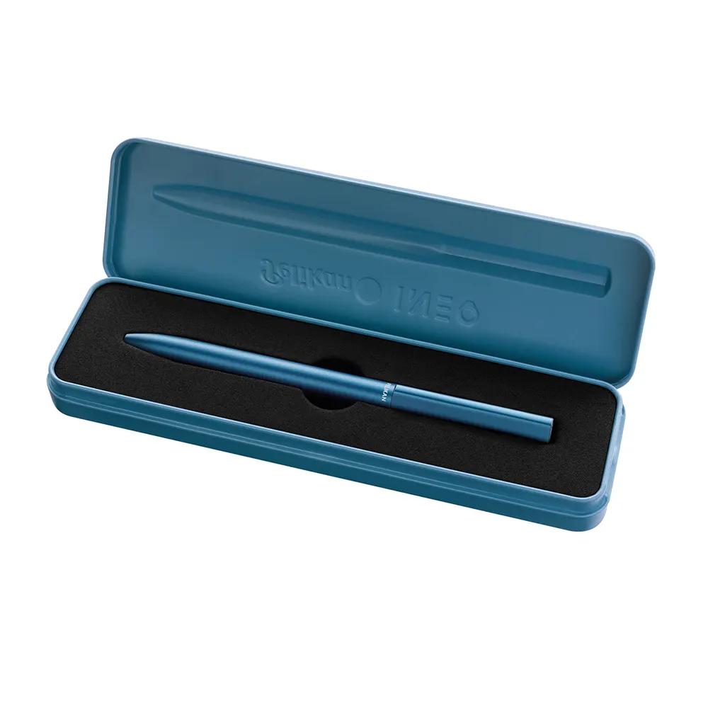 Химикалка Pelikan - INEO, синя, в метална кутия - 4