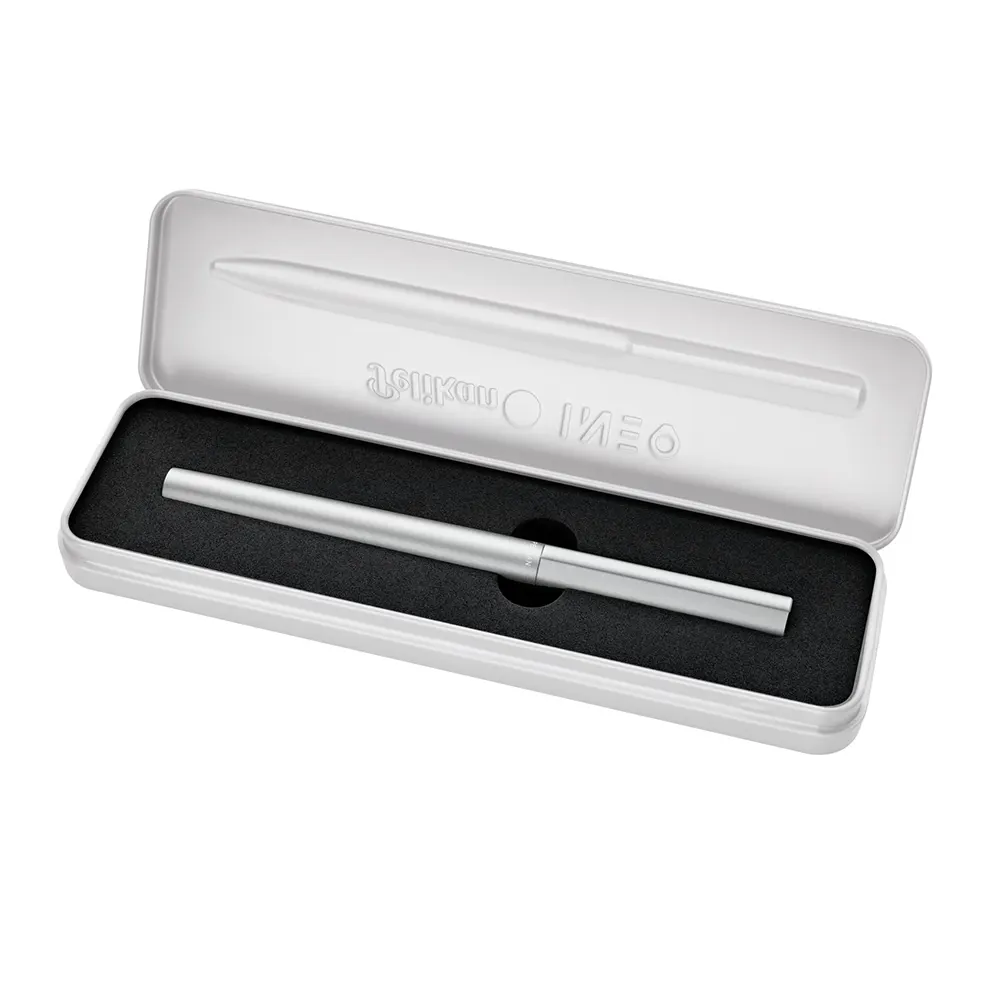 Писалка Pelikan - INEO, сребриста, в метална кутия - 6