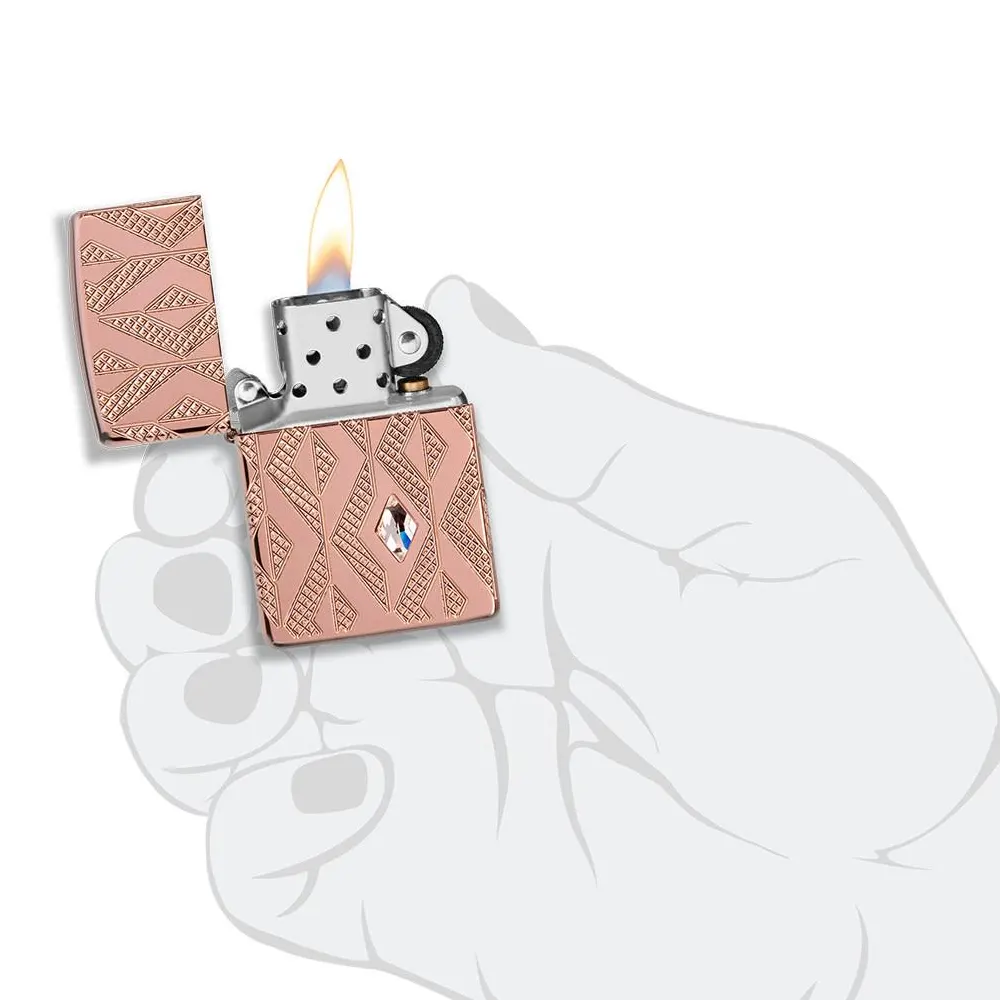 Запалка Zippo - Geometric Diamond Pattern Design - 4