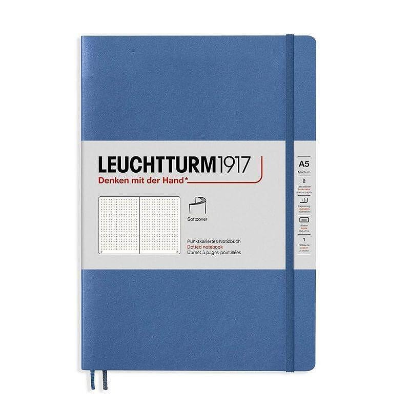 Тефтер А5 Leuchtturm1917 Notebook Softcover Denim Dotted