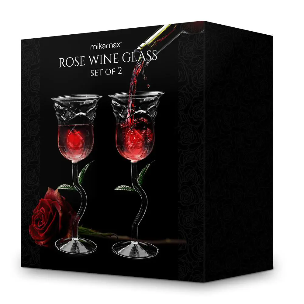 Чаши за вино Mikamax - Rose Wine Glass, 2бр по 200мл - 3