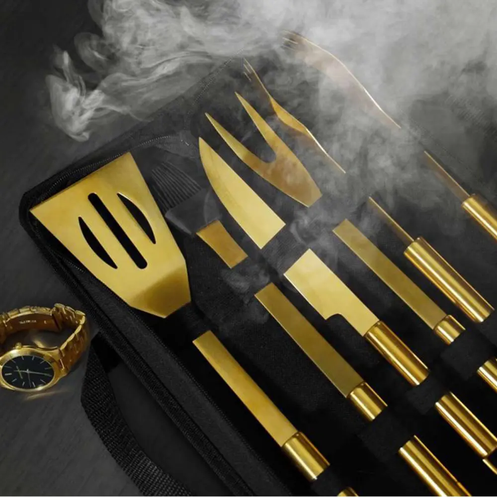 Комплект за барбекю Mikamax - Millionaire BBQ Tools, 5 части - 5