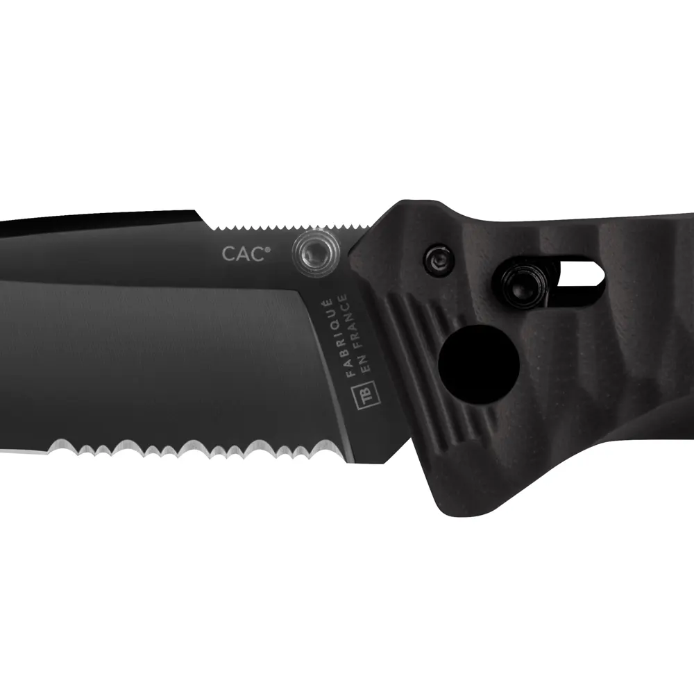Сгъваем нож TB Outdoor - C.A.C.® Black, серетирано острие - 2