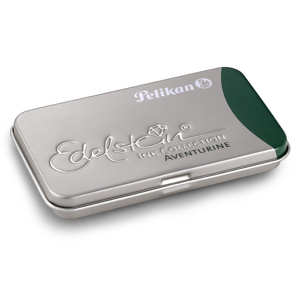 Патрончета за писалка Pelikan - Edelstein Aventurine Green - дълги, 6x броя
