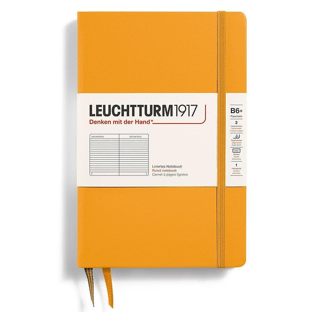 Тефтер B6+ Leuchtturm1917 Notebook Paperback Rising Sun, твърди корици, на редове
