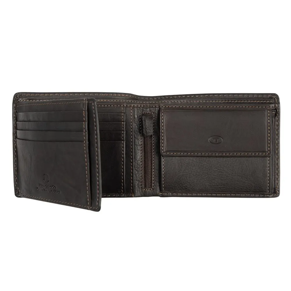 Мъжки портфейл Tom Tailor Lary, с монетник, кафяв - 2
