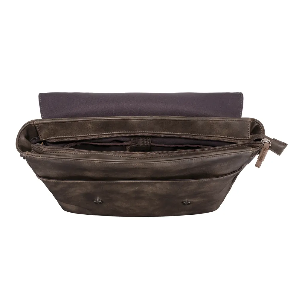 Мъжка чанта за рамо Camel Active - Laos Messenger, тъмнокафява - 3