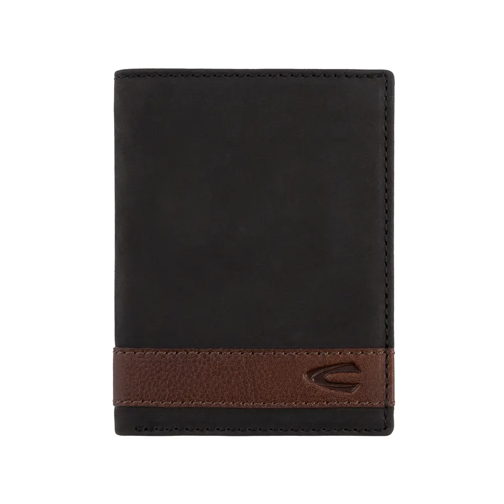 Вертикален портфейл Camel Active - Taipeh High Form, RFID защита, черен