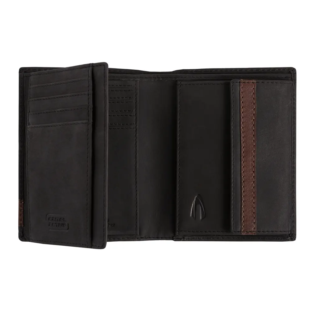 Вертикален портфейл Camel Active - Taipeh High Form, RFID защита, черен - 2