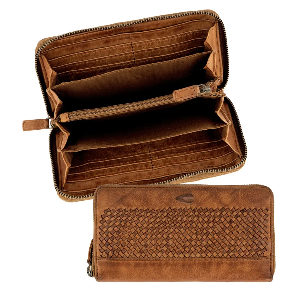 Дамски портфейл Camel Active - Wave, с цип, кафяв - 3