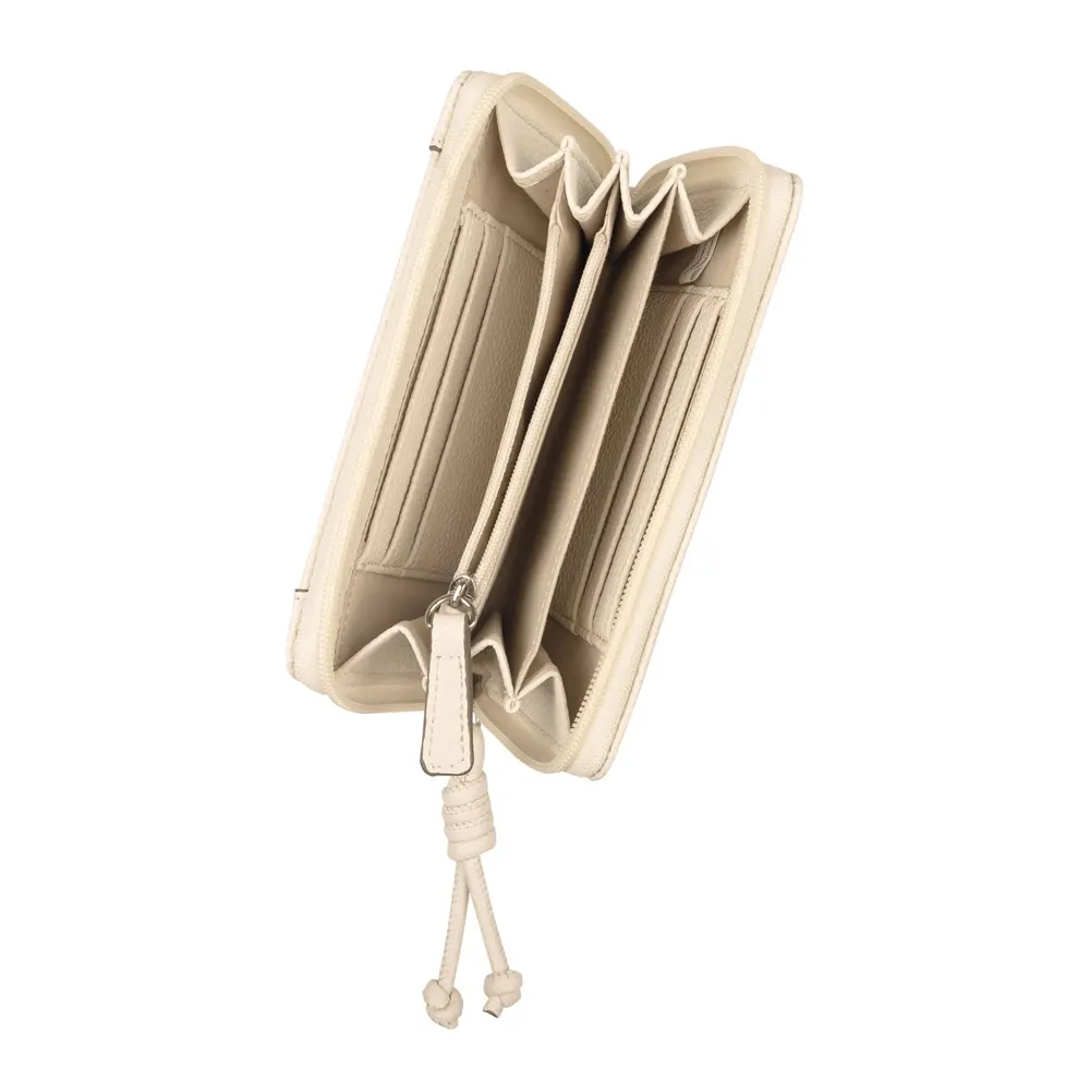 Дамски портфейл Tom Tailor - Malia Cream White, с цип - 2