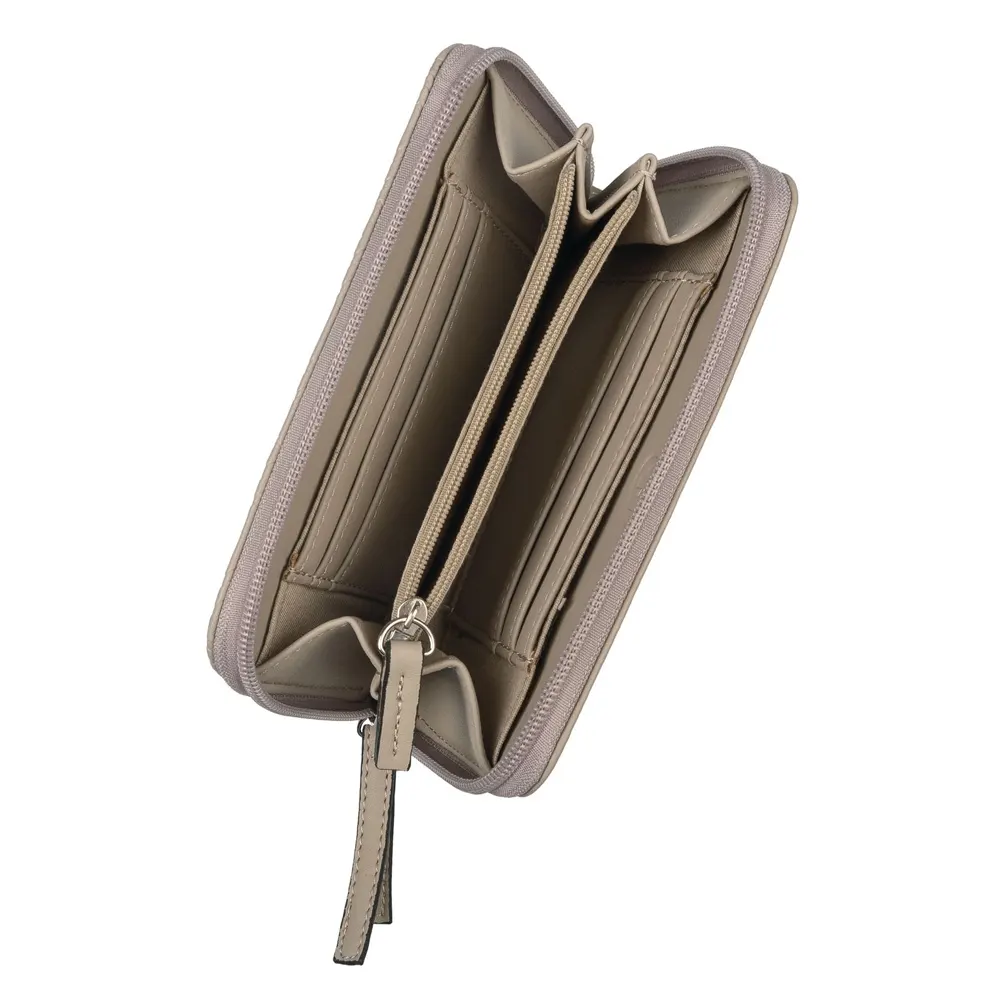 Дамски портфейл Tom Tailor - Mirenda, с цип, бежов - 2