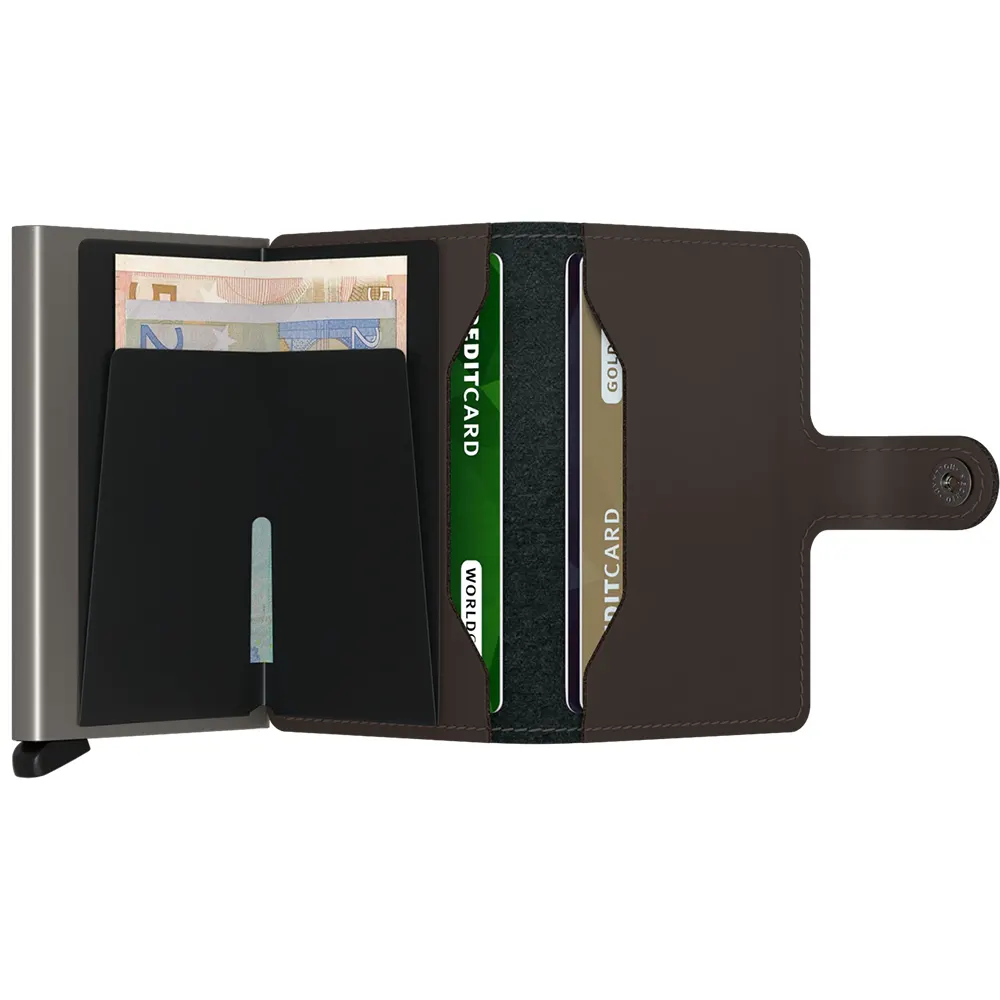 Портфейл SECRID - Mini Matte Truffle, естествена кожа, с RFID защита - 3