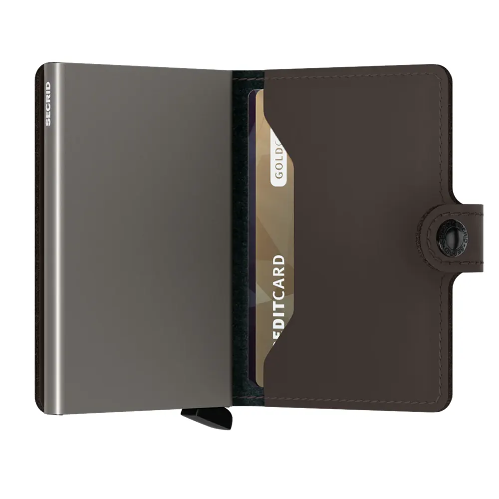 Портфейл SECRID - Mini Matte Truffle, естествена кожа, с RFID защита - 2