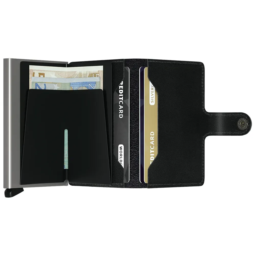 Портфейл SECRID - Mini Original Black, естествена кожа, с RFID защита - 2
