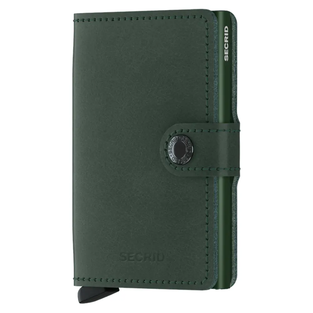 Портфейл SECRID - Mini Original Green, естествена кожа, с RFID защита