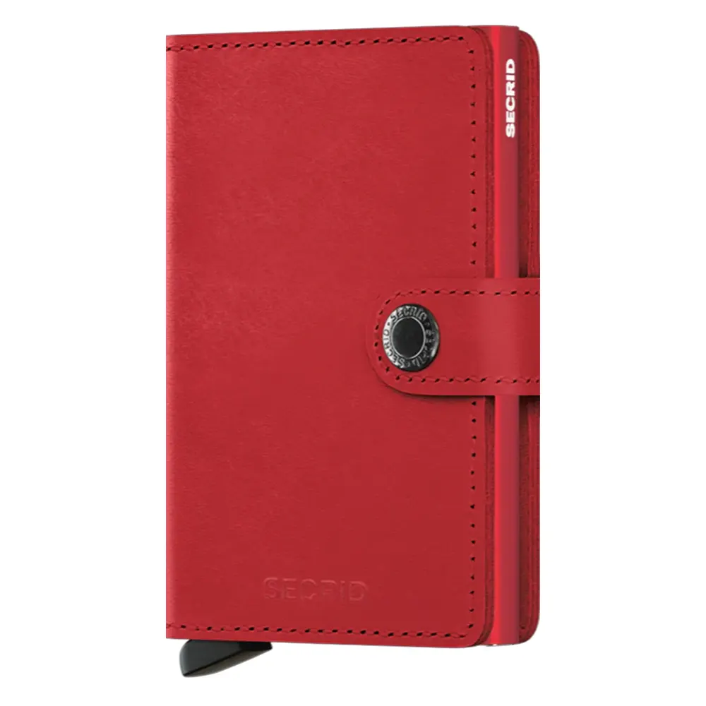 Портфейл SECRID - Mini Original Red, естествена кожа, с RFID защита
