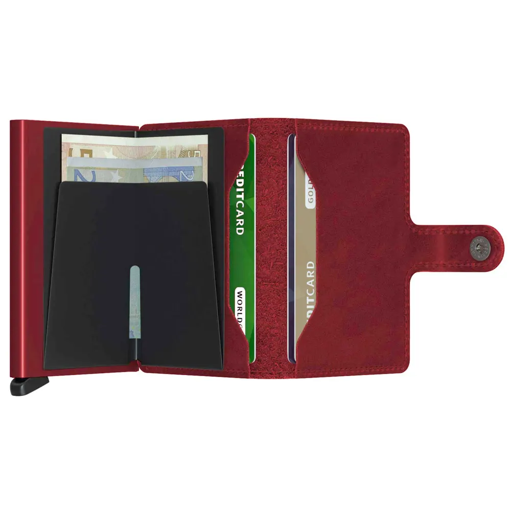 Портфейл SECRID - Mini Original Red, естествена кожа, с RFID защита - 2