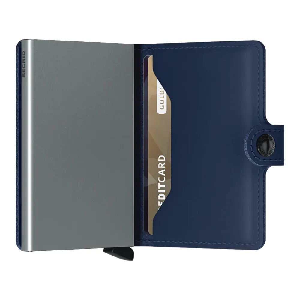 Портфейл SECRID - Mini Original Navy, естествена кожа, с RFID защита - 2