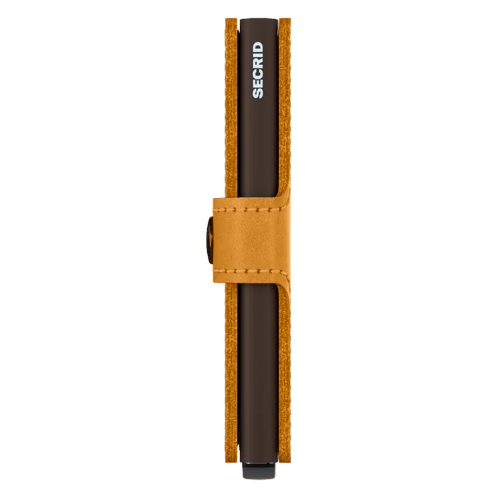 Портфейл SECRID - Mini Vintage Ochre, естествена кожа, с RFID защита - 4