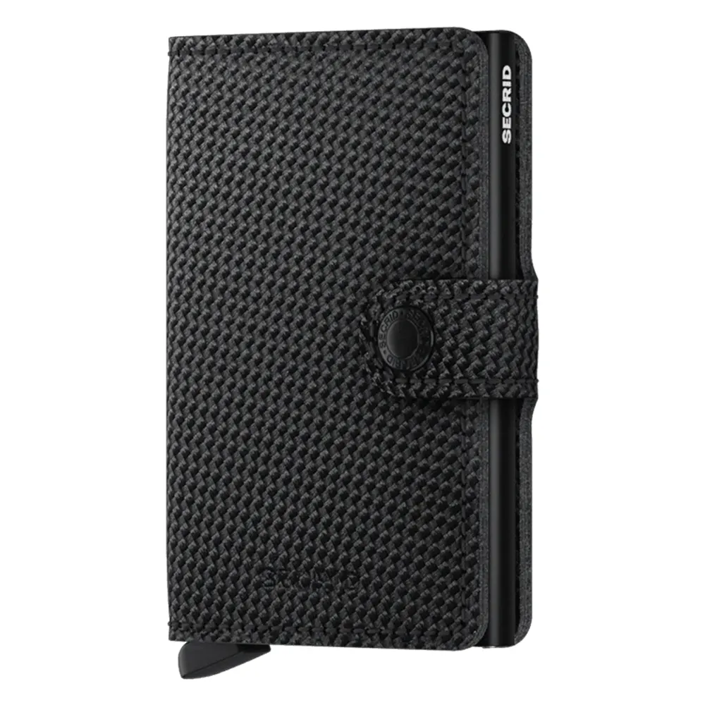 Портфейл SECRID - Mini Carbon Black, с RFID защита
