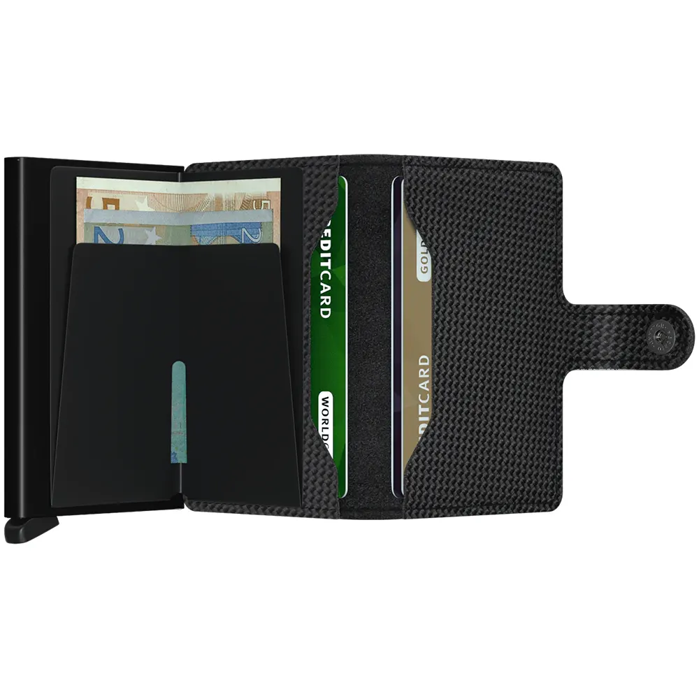 Портфейл SECRID - Mini Carbon Black, с RFID защита - 3