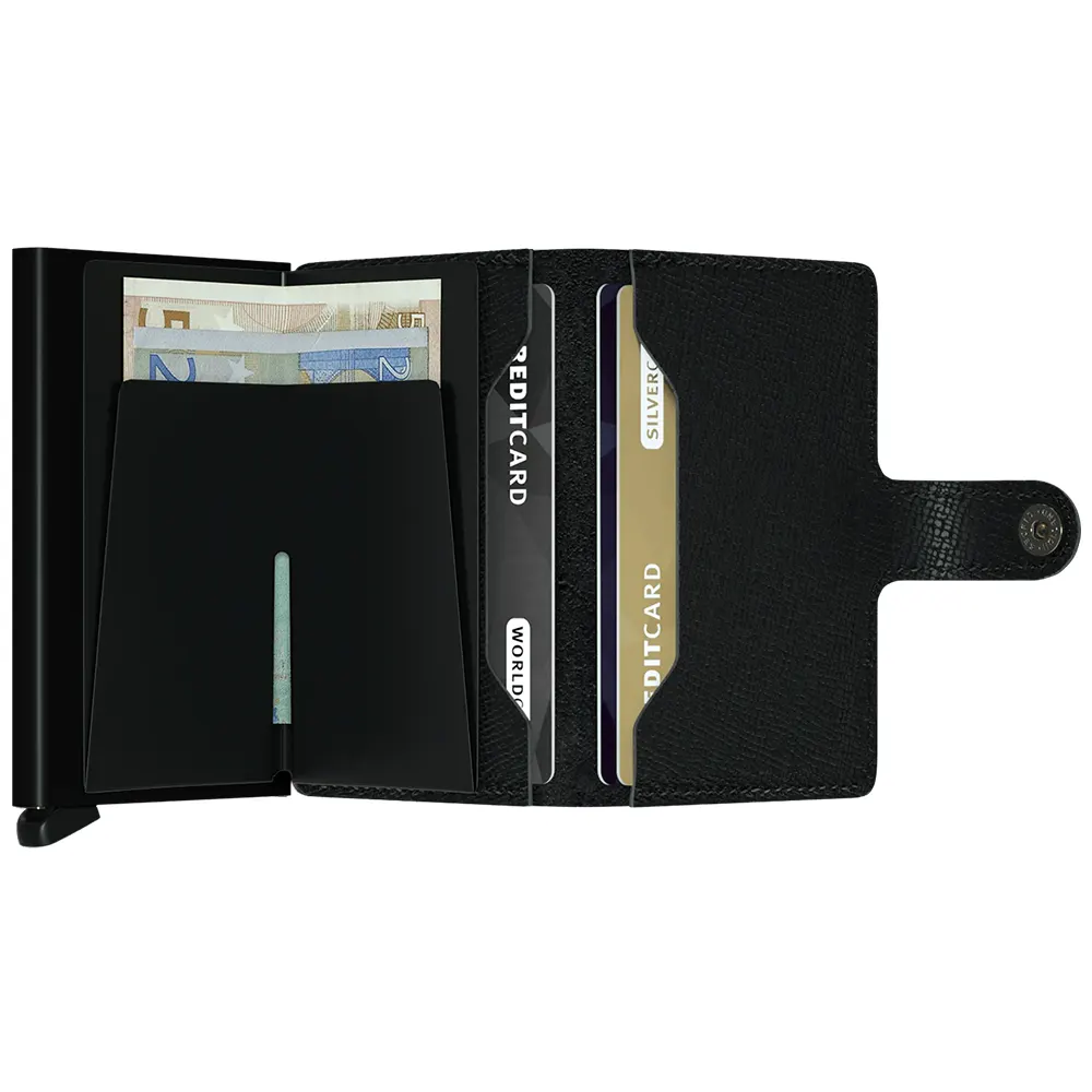 Портфейл SECRID - Mini Crisple Black, с RFID защита - 2