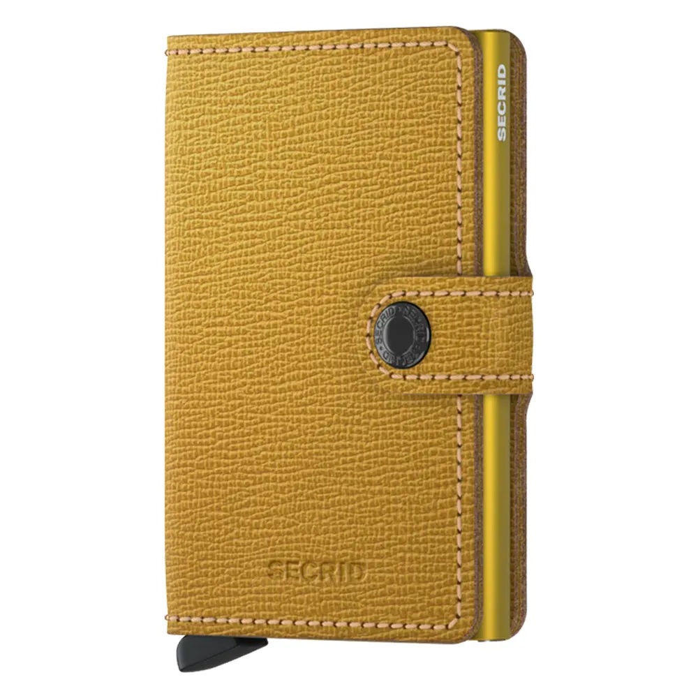 Портфейл SECRID - Mini Crisple Ochre, с RFID защита