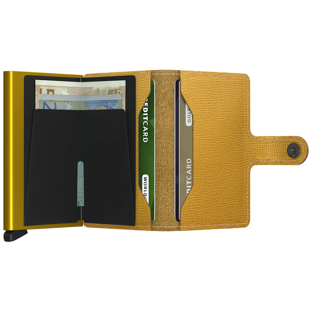 Портфейл SECRID - Mini Crisple Ochre, с RFID защита - 3