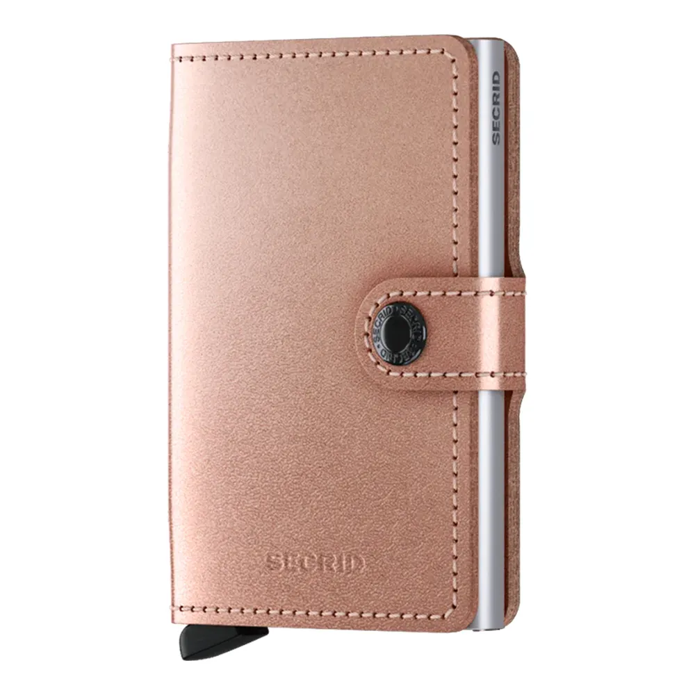 Портфейл SECRID - Mini Metallic Rose, с RFID защита