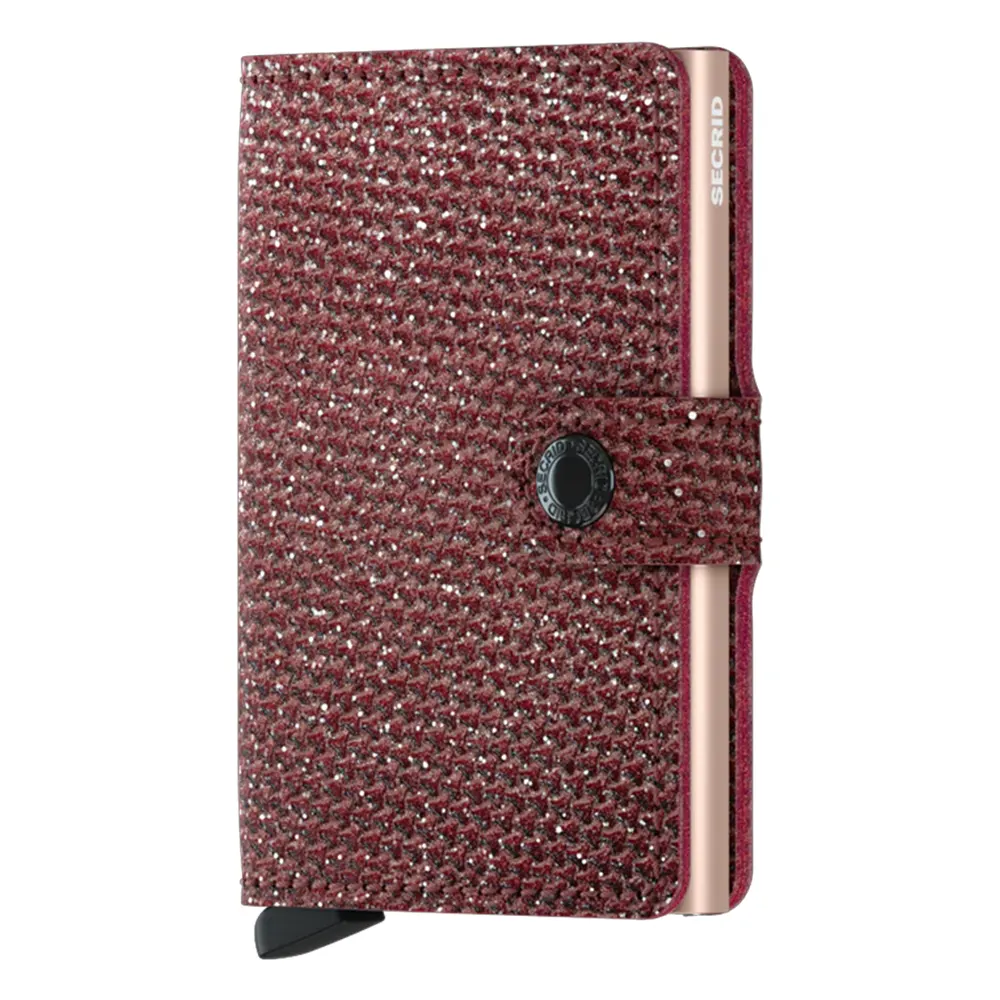 Портфейл SECRID - Mini Sparkle Red, с RFID защита