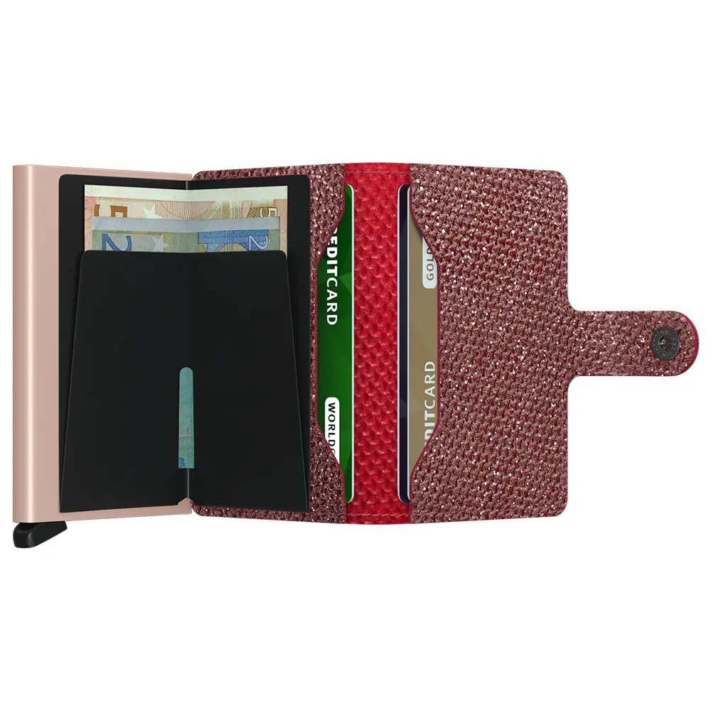 Портфейл SECRID - Mini Sparkle Red, с RFID защита - 3