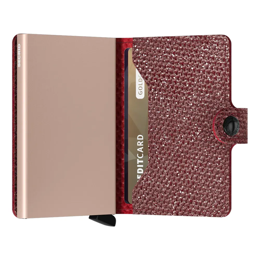 Портфейл SECRID - Mini Sparkle Red, с RFID защита - 2