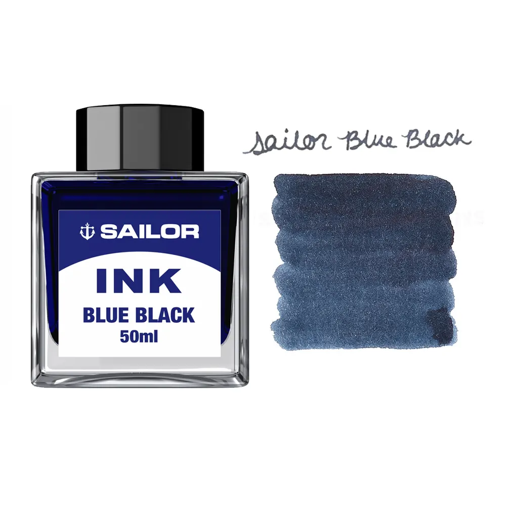 Мастилница Sailor Basic - Blue Black, 50 мл