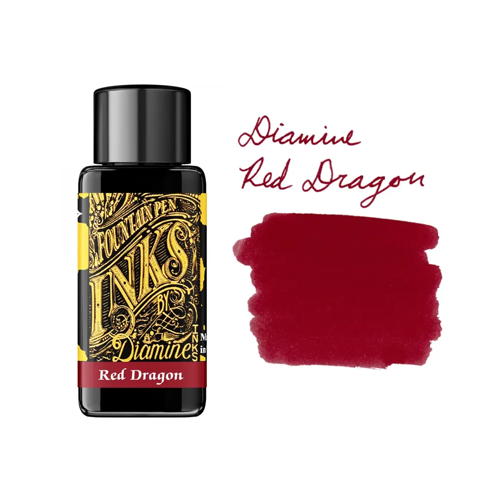 Мастилница Diamine - Red Dragon, 30 мл