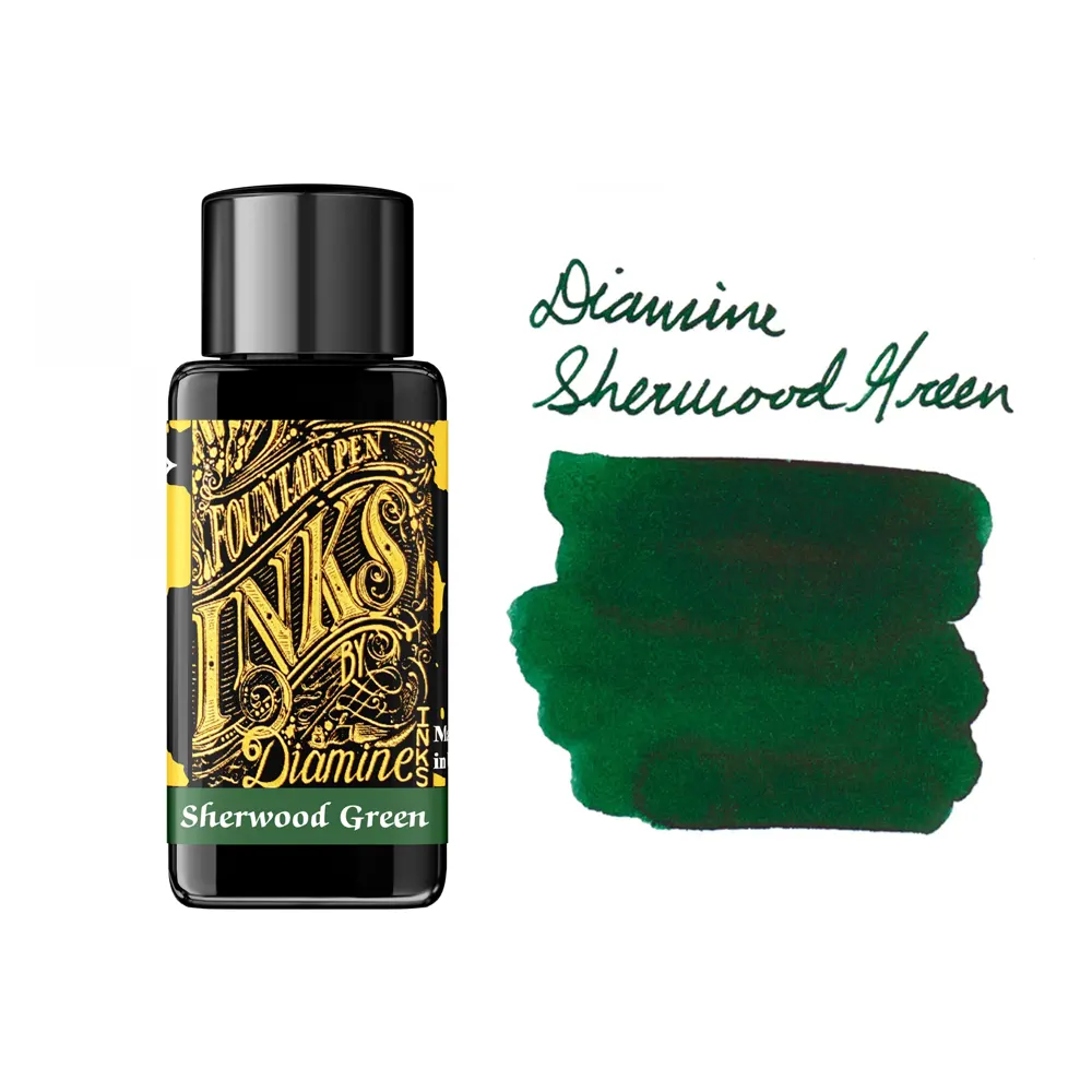 Мастилница Diamine - Sherwood Green, 30 мл