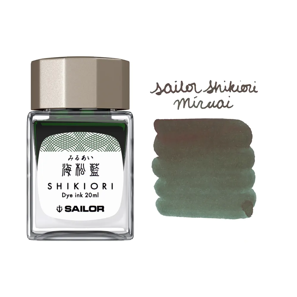 Мастилница Sailor Shikiori Spring - Miruai Green, 20 мл