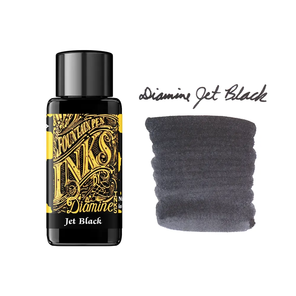Мастилница Diamine - Jet Black, 30 мл