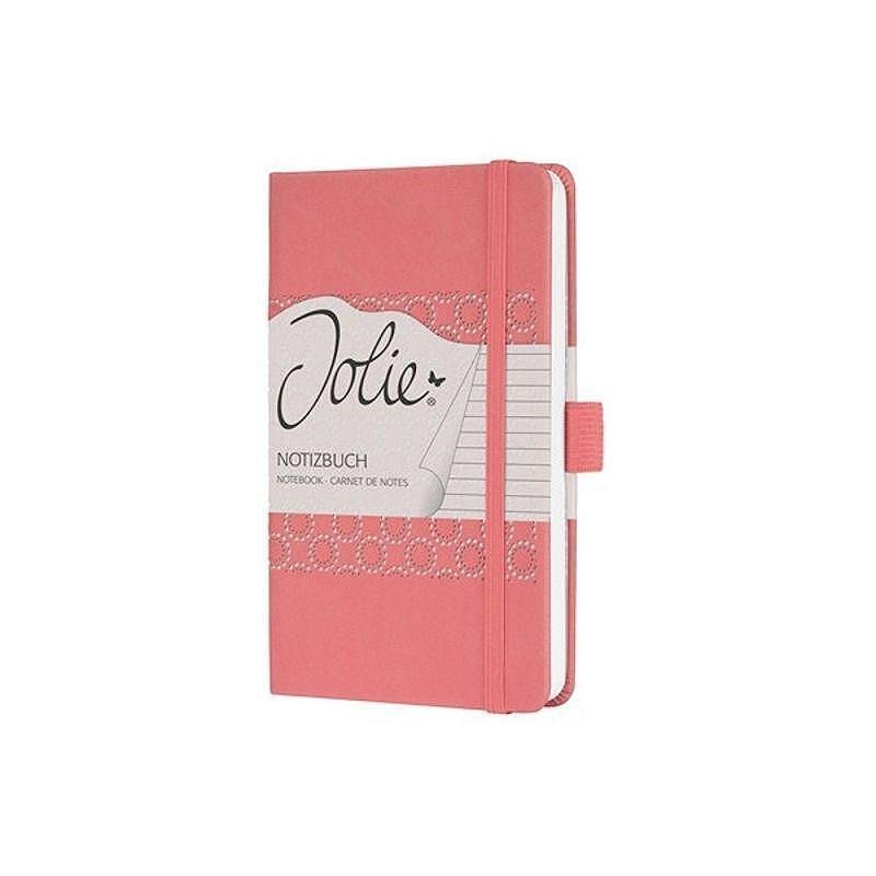 Бележник Sigel - Jolie, A6, на редове, твърди корици, Salmon Pink