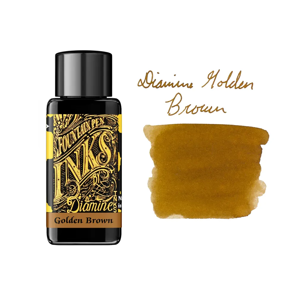 Мастилница Diamine - Golden Brown, 30 мл