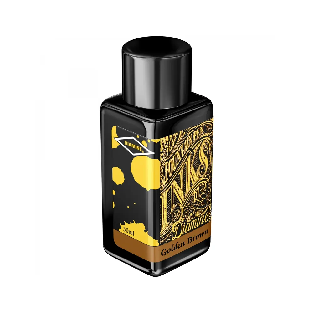 Мастилница Diamine - Golden Brown, 30 мл - 3