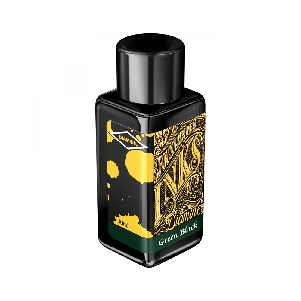 Мастилница Diamine - Green Black, 30 мл - 3