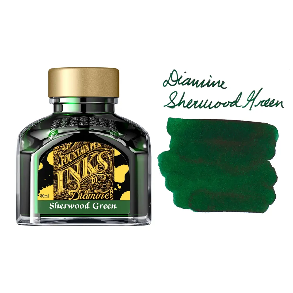 Мастилница Diamine - Sherwood Green, 80 мл