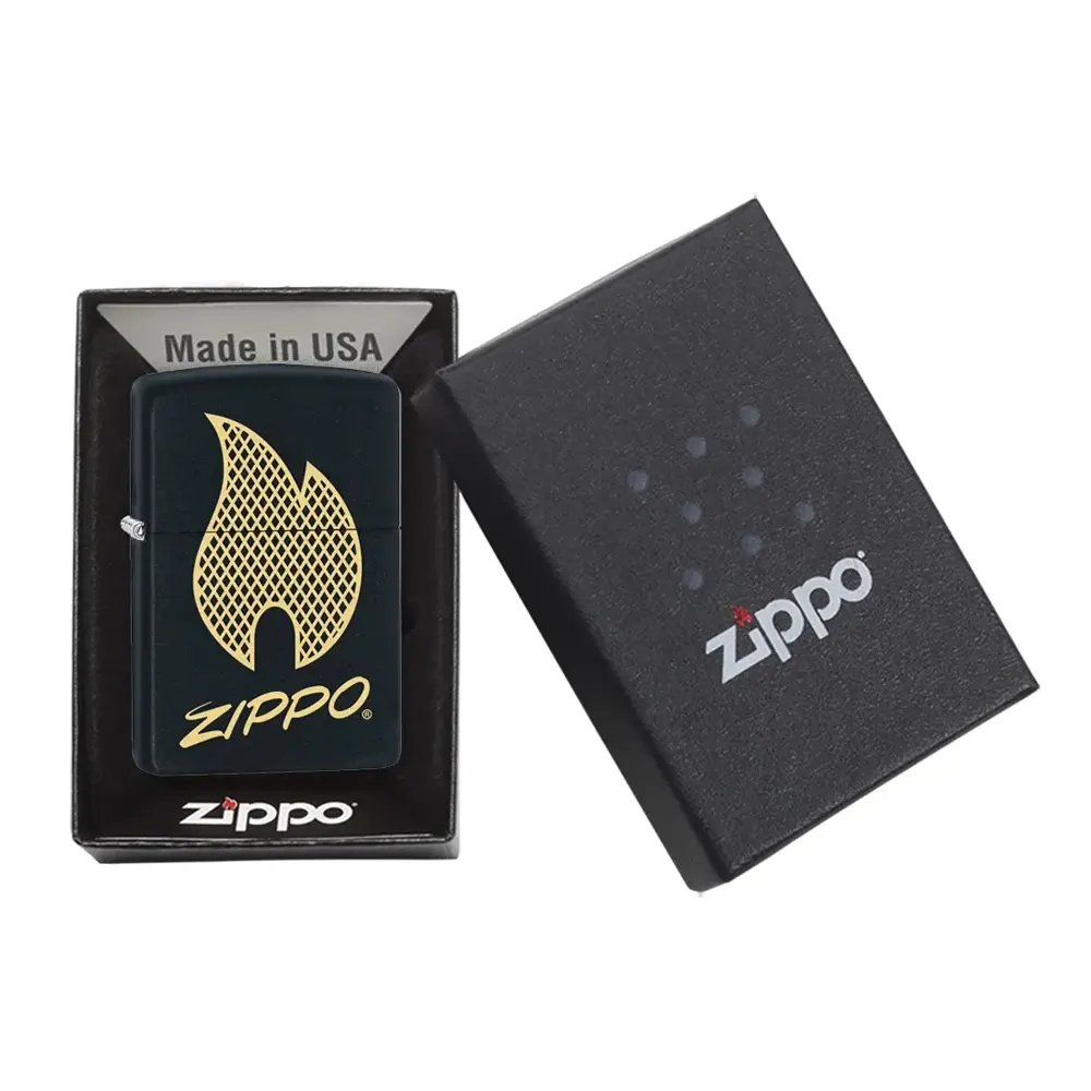 Запалка Zippo - Script Flame Logo Design - 2