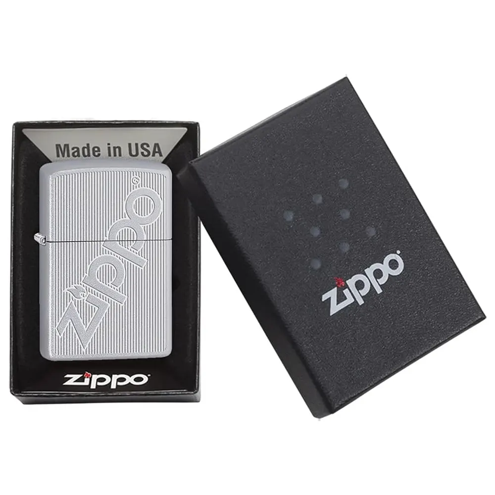 Запалка Zippo - Logo Design Satin Chrome - 2